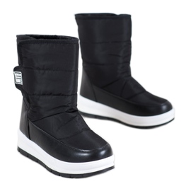 GOLL Black Snow Boots With Velcro