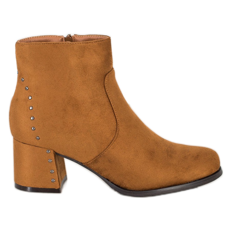 VINCEZA camel boots brown
