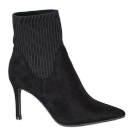 VINCEZA slip-on boots black
