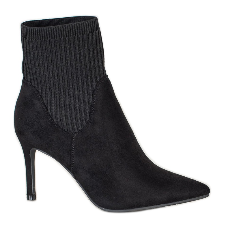 VINCEZA slip-on boots black