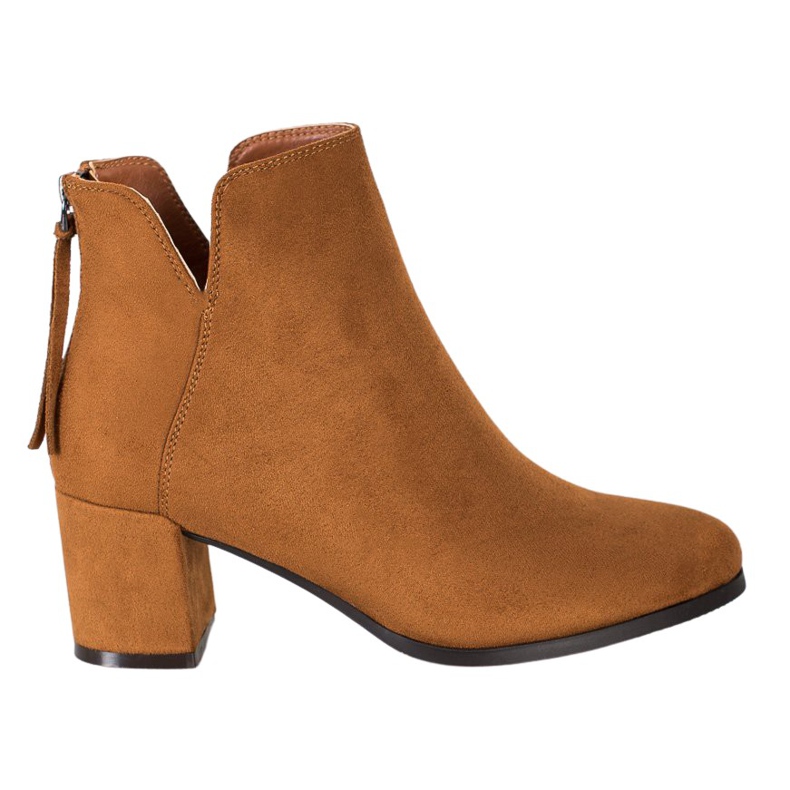 VINCEZA Zipper Boots brown
