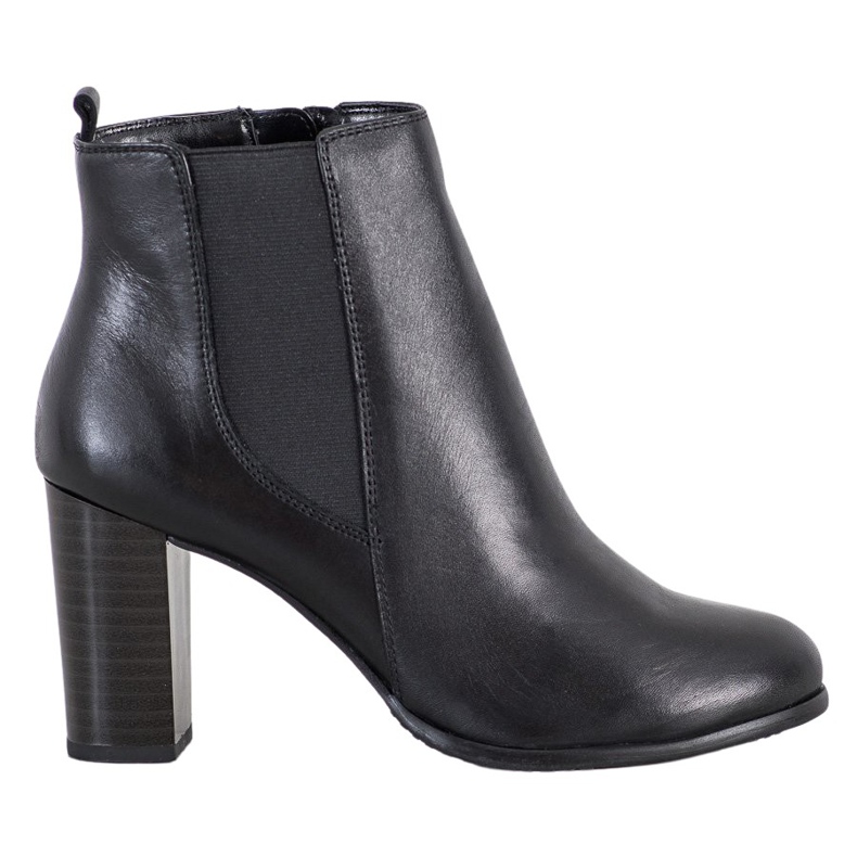 Evento Classic Leather Booties black