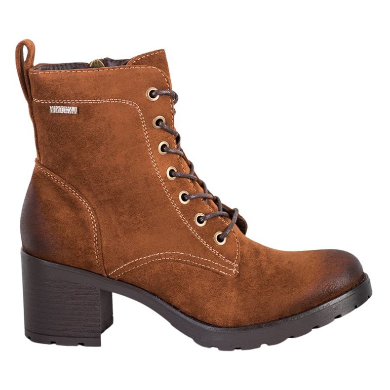 VINCEZA suede boots brown
