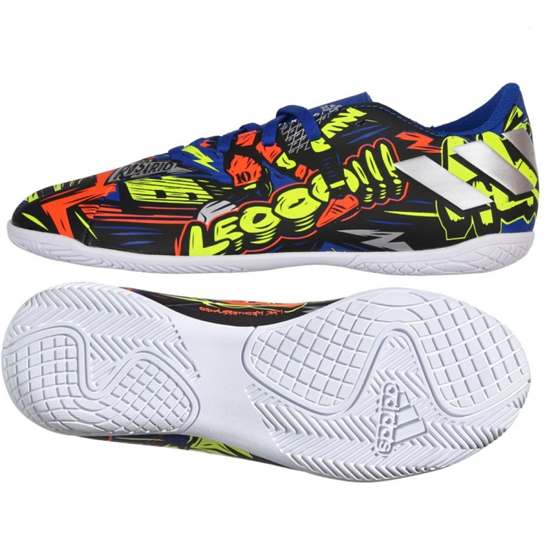 Indoor shoes adidas Nemeziz Messi 19.4 In Jr EH0601 navy blue, multicolored multicolored