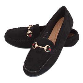 Black women's loafers CH-1M16 Black