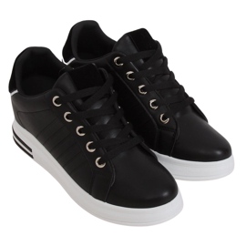 Black R78 Black sneakers on a hidden wedge heel