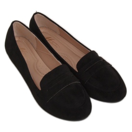 Black women's loafers 3C-20 Black