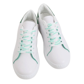 White 5G-2 Green women's sneakers