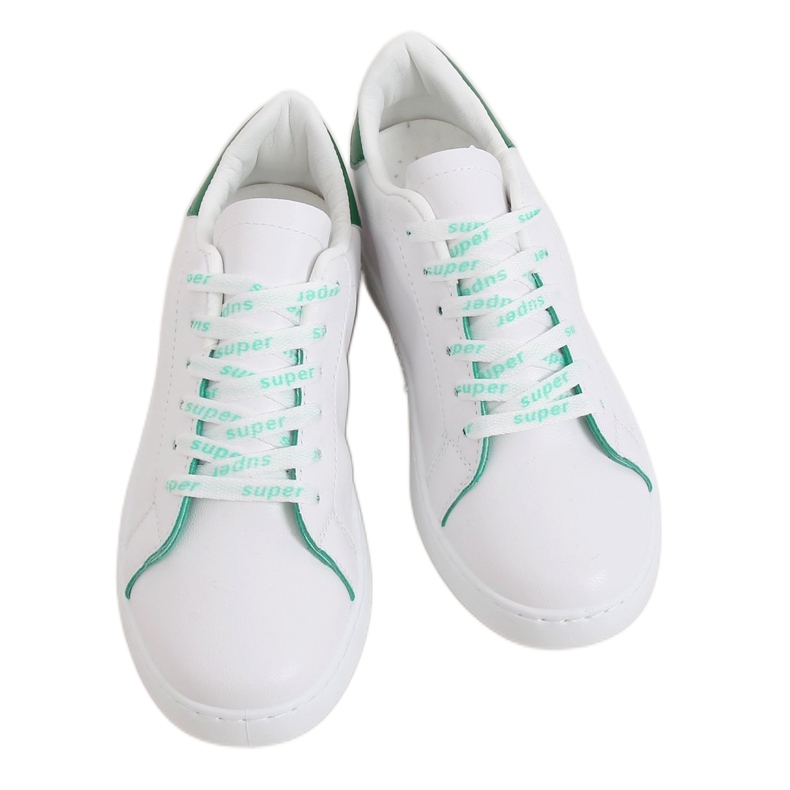 White 5G-2 Green women's sneakers