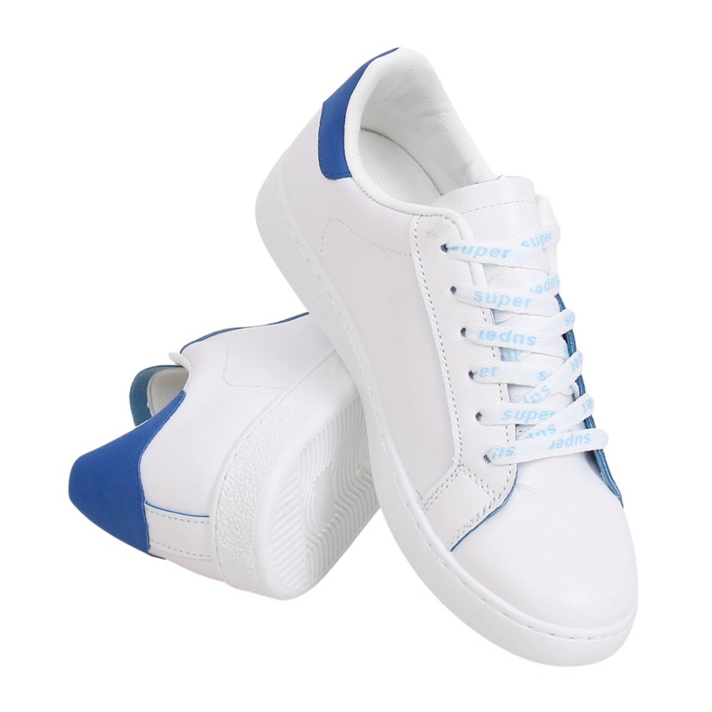 White 5G-2 Blue women's sneakers