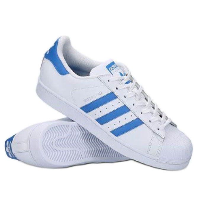 Adidas Superstar W S75929 shoes white blue - KeeShoes