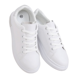 White women's sneakers LG20 WHITE / SILVER White women's sneakers LG20 WHITE / SILVER