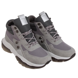 Gray high-top sport shoes 2000-C03 Gray grey