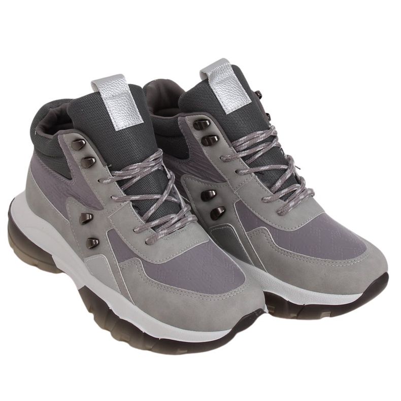 Gray high-top sport shoes 2000-C03 Gray grey