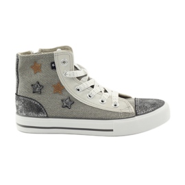Sneakers tied in Big star 374068 brown grey