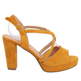 Sandals high heels honey 9272 Amarillo II Quality yellow