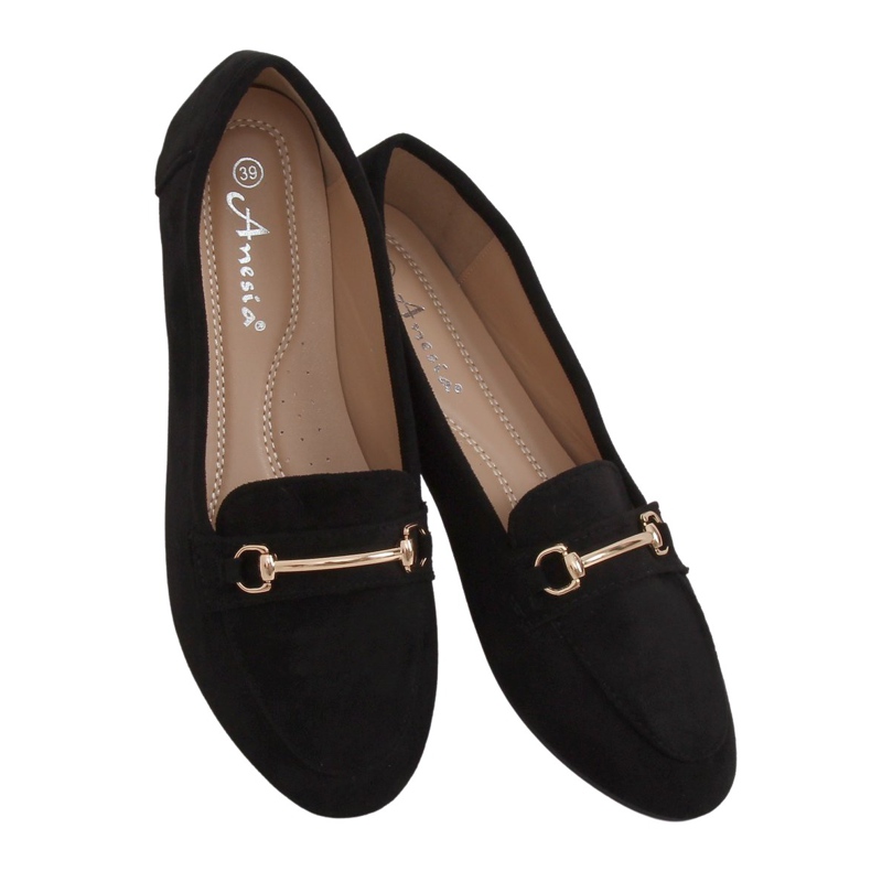 Black women's loafers 88-385 Black
