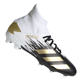 Adidas Predator 20.3 Fg Jr FW9215 football boots gray / silver, white, black, gold white