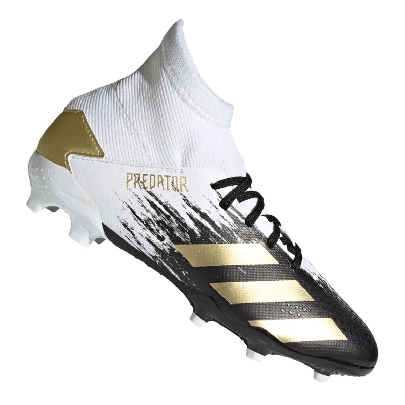 Adidas Predator 20.3 Fg Jr FW9215 football boots gray / silver, white, black, gold white