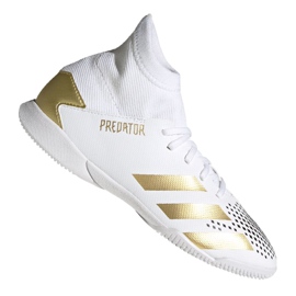 Adidas Predator 20.3 In Jr FW9218 football boots gray / silver, white, gold white