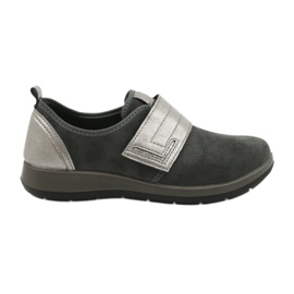 Befado Women's Velcro shoes 156D003 black grey