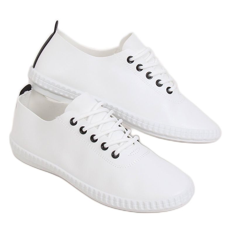 Women's black and white sneakers 6165 Black