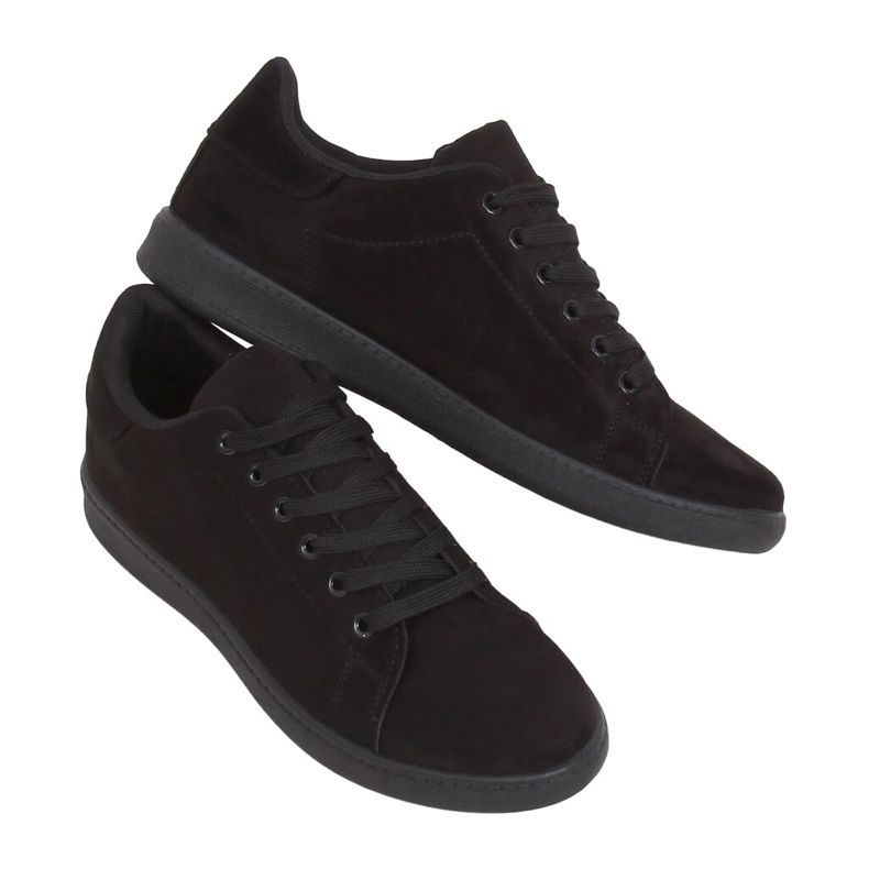 Black suede black women's sneakers 6301