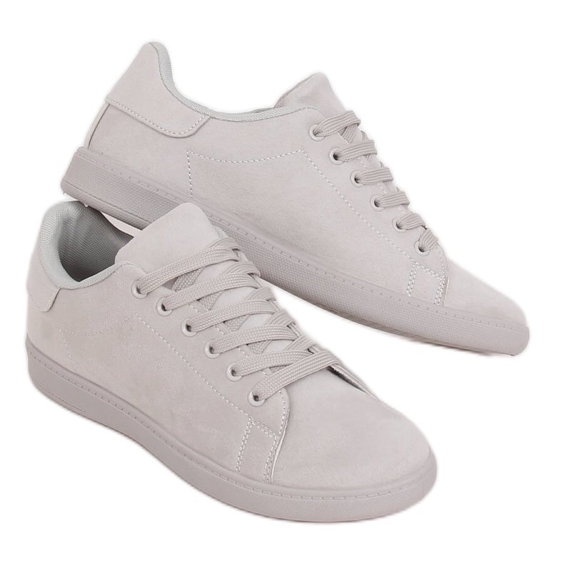 Gray suede gray women's sneakers 6301 grey