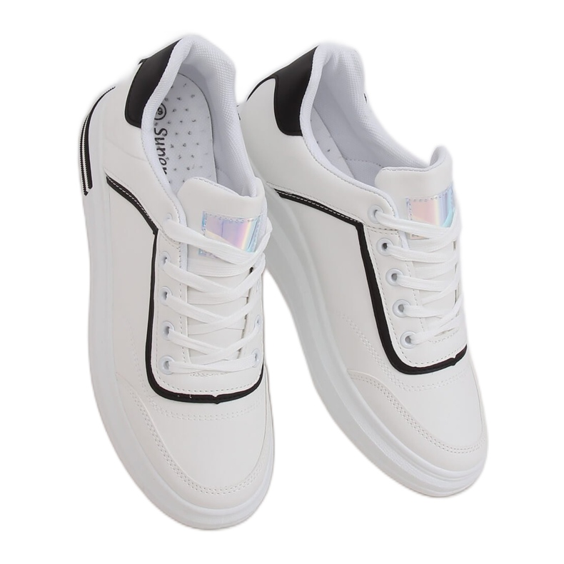 White women's sneakers 1239-Y Black