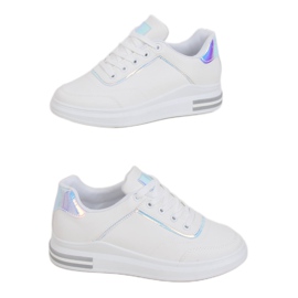 White women's sneakers 1239-Y Silver grey White women's sneakers 1239-Y Silver grey