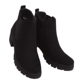 Black boots with wide heels XJ-25 Black Black boots with wide heels XJ-25 Black