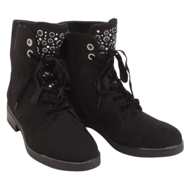 Black lace-up boots BH2537-KB Black