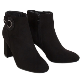 Black high-heeled boots J-25 Black Black high-heeled boots J-25 Black