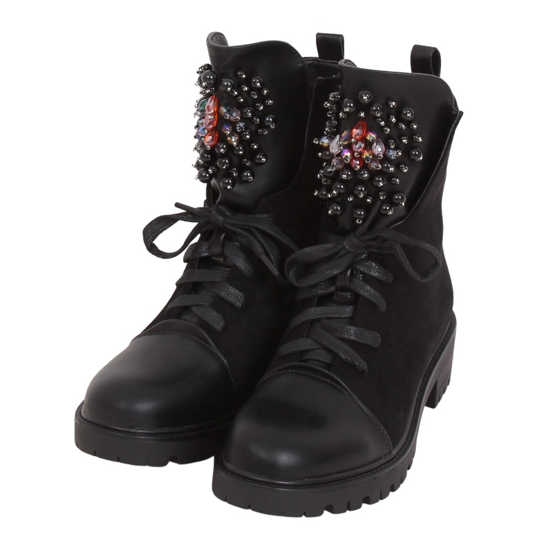Black lace-up boots NC1062 Black