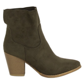 Green high-heeled boots M398 Green