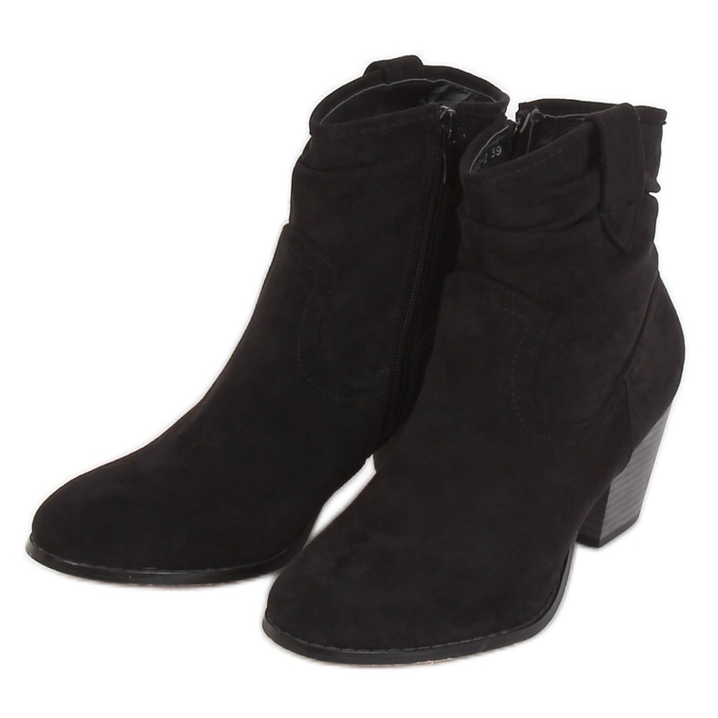 Black high-heeled boots 100-986B0-2 Black