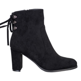 Tied Boots On The VINCEZA Post black