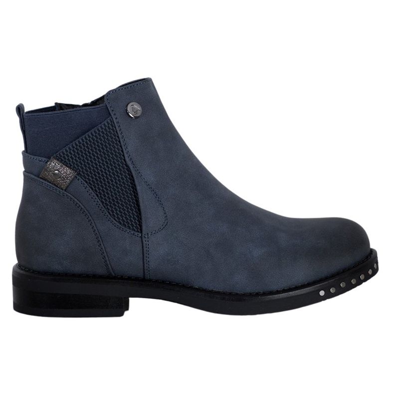 Goodin Eco-leather boots navy blue blue
