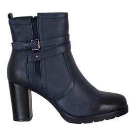 J. Star Casual boots on a post navy blue blue