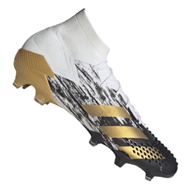 Adidas white and gold top boots