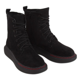 Black lace-up boots NC1070 Black