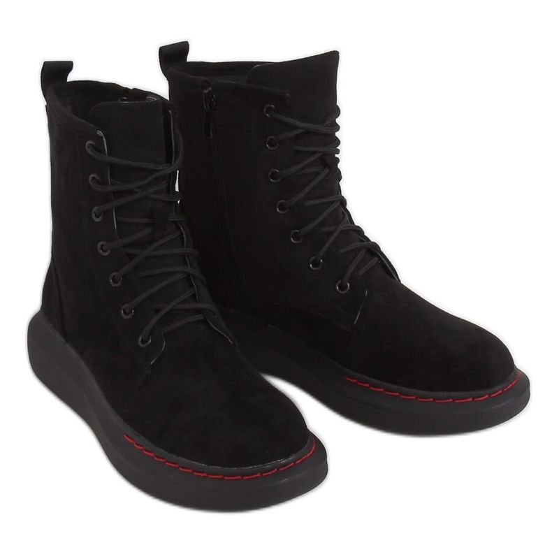 Black lace-up boots NC1070 Black