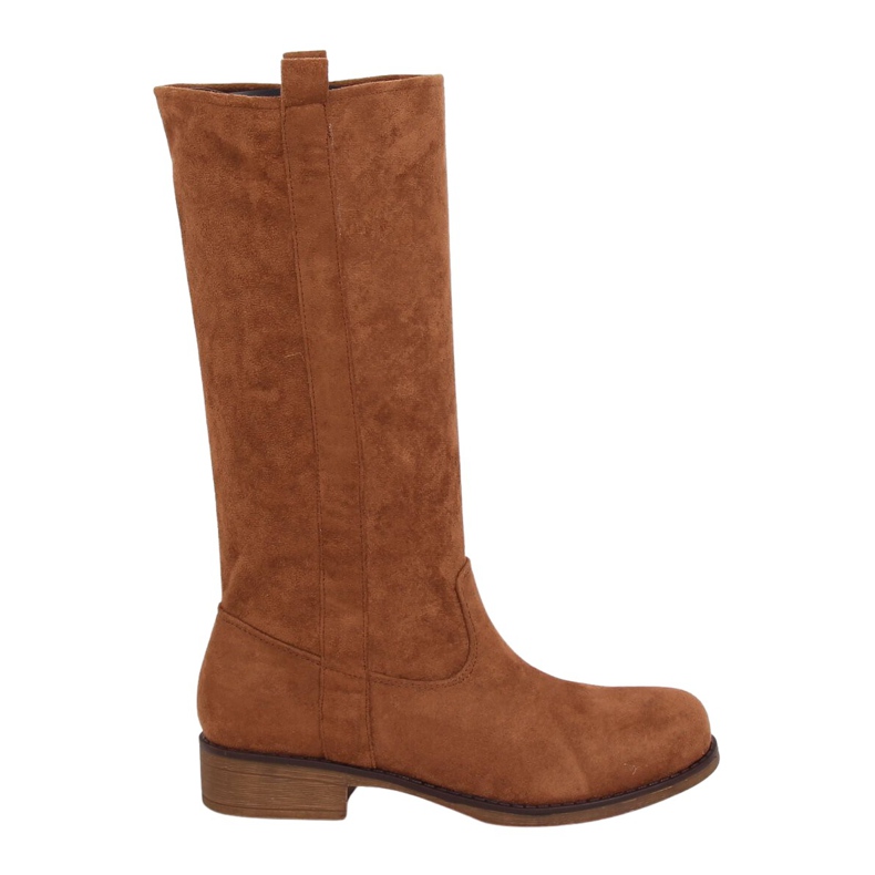 Boots with a straight camel ST-19P Camel uppers brown