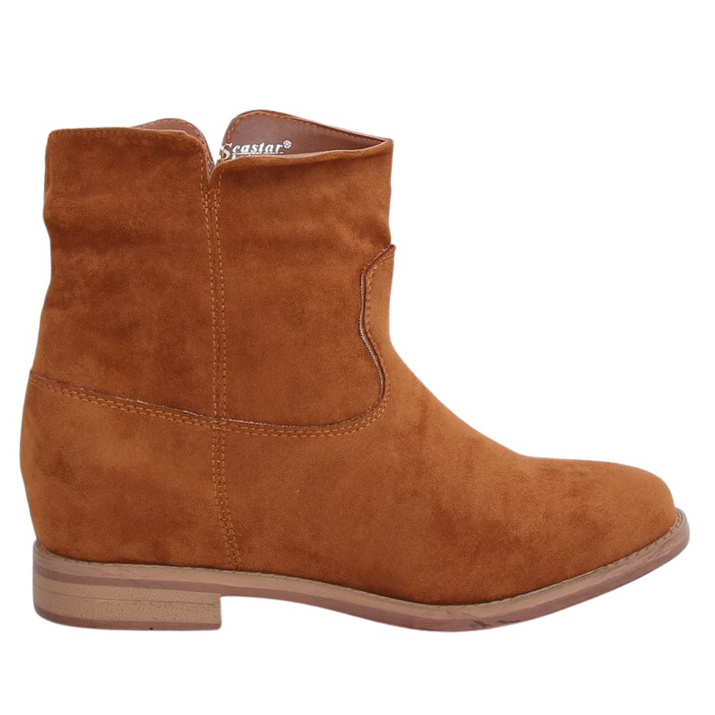 Boots on a hidden wedge camel NC981 Camel II quality brown