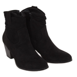 Black high-heeled boots 100-987B0-2 Black