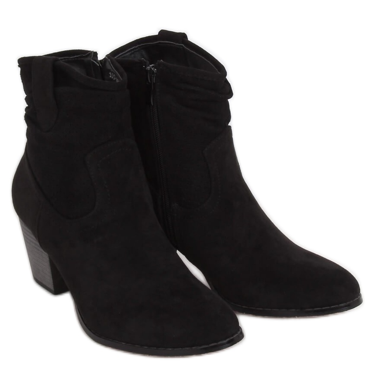 Black high-heeled boots 100-987B0-2 Black