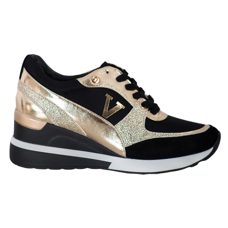 Vinceza Vincez Wedge Sneakers black yellow