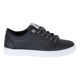 SHELOVET Sneakers With Decorative Laces black SHELOVET Sneakers With Decorative Laces black