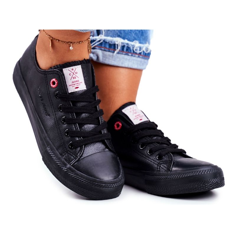 Women's Sneakers Cross Jeans Black DD2R4029 Women's Sneakers Cross Jeans Black DD2R4029