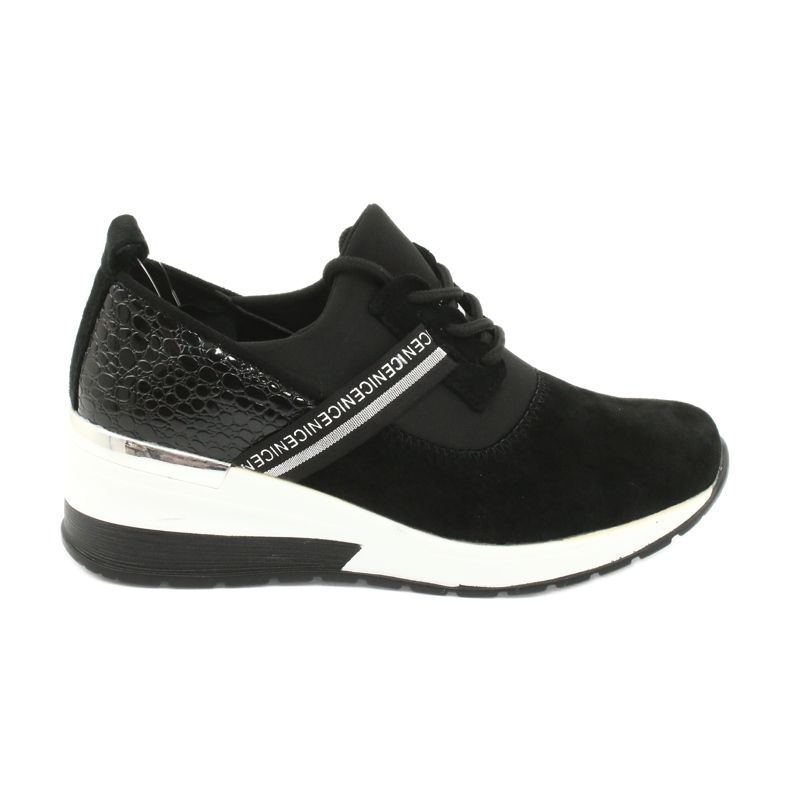 Filippo Slipony leather sports shoes DP1388 / 20 BK Nice black silver